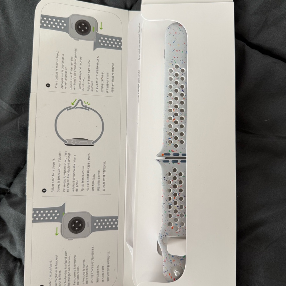Apple Watch Band - White with Multicolor Speckles